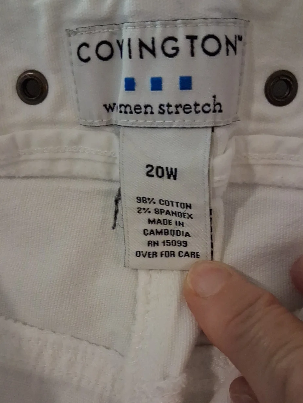 Womens White Cotton Capris